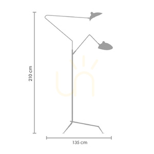 Lampa stojąca CRANE-3F czarna 210 cm small 11