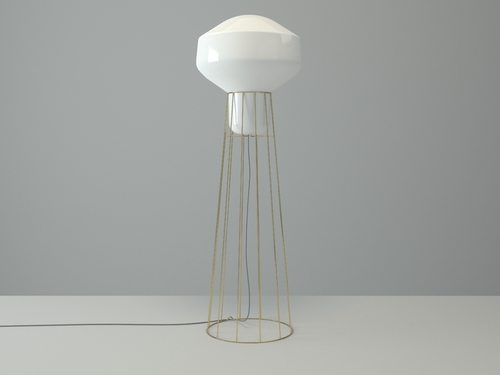 Sprawdź Lampa podłogowa Fabbian Aérostat - mosiądz platerowany - F27C03 19