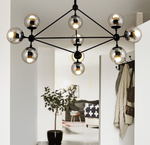 Lampa wisząca ASTRIFERO-10 transparentno czarna 90 cm small 8