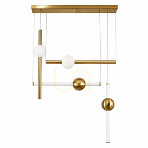Lampa wisząca O-LINE S-4 LED mosiądz 79 cm small 0