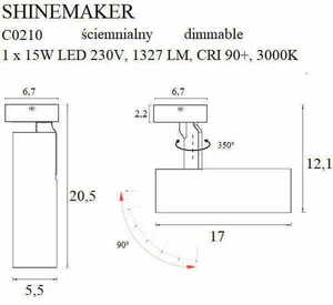 Plafon Max Light Shinemaker C0210 biały LED 15W ściemnialny 2 Plafon Max Light Shinemaker C0210 biały LED 15W ściemnialny small 2