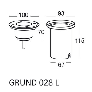 Oprawa gruntowa Elkim GRUND 028 L LED 5 W IP67 4000 K small 1