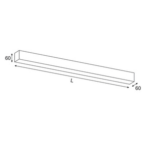 Kinkiet liniowy LUPINUS/K SQ 115 Elkim L-1460 SP czarny LED 20 W 2975 lm 4000 K DALI small 1