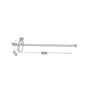 Kinkiet LED Elkim LINE 243 czarny 10 W 3000 K small 1