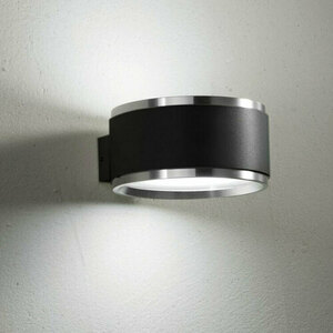 Kinkiet LED Elkim RETI/K 104 czarny z aluminiowymi ringami 3000K small 0