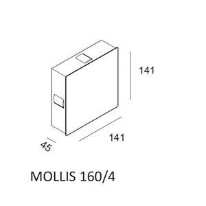 Lampa ścienna  MOLLIS 160/4 small 1