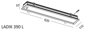 Liniowa lampa wpuszczana LADIK 390 L small 1