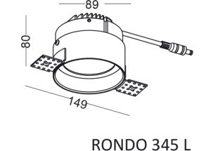 Lampa wpuszczana bezramkowa RONDO 345 L 1 Lampa wpuszczana bezramkowa RONDO 345 L small 1