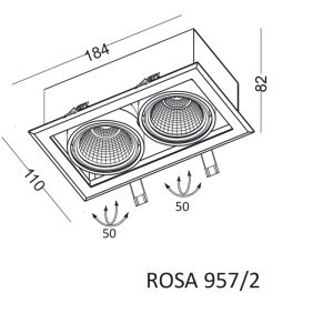 Lampa wpuszczana ROSA 957/2 small 1