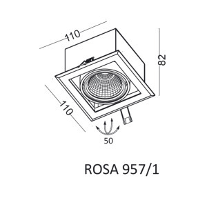 Zobacz Lampa wpuszczana ROSA 957/1 Lampa wpuszczana ROSA 957/1