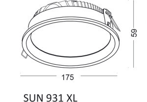 Lampa wpuszczana SUN 931 XL small 1