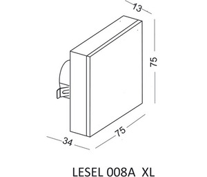 Lampa schodowa, komunikacyjna LESEL 008A XL small 1