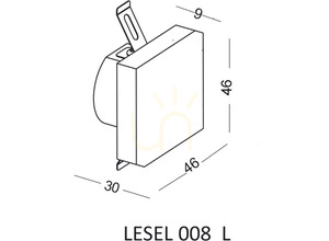 Lampa schodowa LED Elkim LESEL 008 L, biała, 1 W, 3000 K small 2