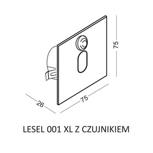 Lampa schodowa, komunikacyjna z czujnikiem ruchu LESEL 001 XL z cz. ruchu small 1