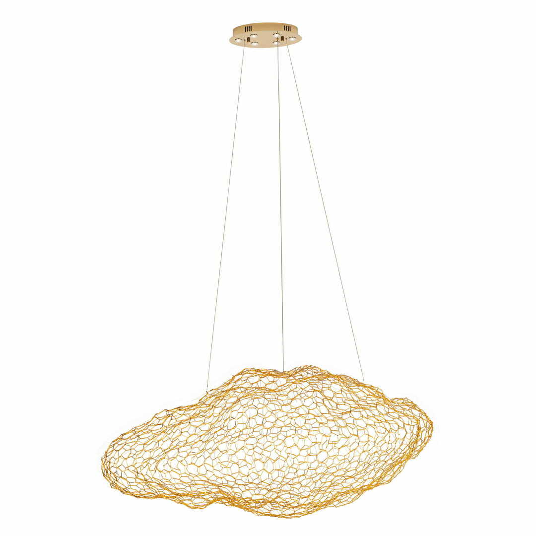 Sprawdź Lampa wisząca Max Light P0432 złota LED 3000K 95x60 cm Lampa wisząca Max Light P0432 złota LED 3000K 95x60 cm