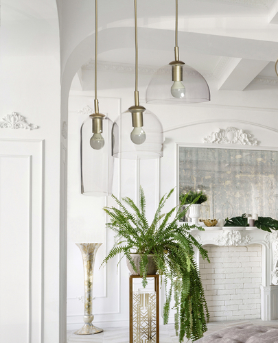 Sprawdź Lampa wisząca Azzardo BLANCA 3 szampańska, trzy szklane klosze AZ3338