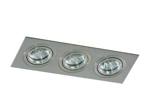 Sprawdź Oprawa wpuszczana Azzardo CARO 3S AZ2441 3xGU10 aluminium szczotkowane, 25,6 cm