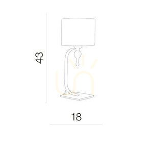 Lampa stołowa Azzardo Impress White AZ1107 biała chrom E27 60 W small 2