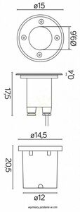 Lampa najazdowa SU-MA MIX 5725 C aluminiowa IP67 15 cm small 5