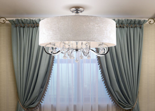 Sprawdź Plafon Max Light Amsterdam C0059 chrom ecru 8xE14 80 cm