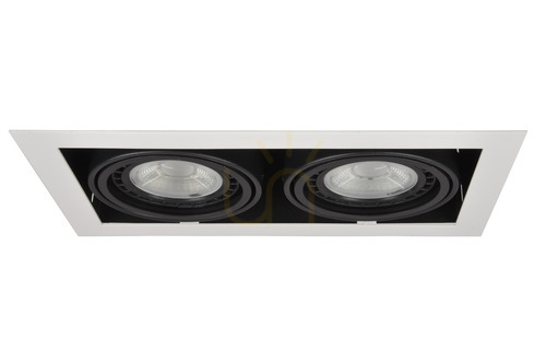 Sprawdź Podwójny downlight wpuszczany Azzardo NOVA 2 biało-czarny ES111/GU10 AZ2877