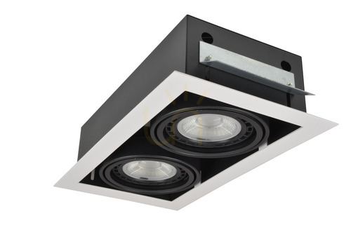 Sprawdź Podwójny downlight wpuszczany Azzardo NOVA 2 biało-czarny ES111/GU10 AZ2877