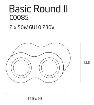 Sprawdź Plafon Max Light Basic Round II biały 2xGU10 C0085