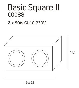 Sprawdź Plafon Max Light Basic Square II biały 2xGU10 C0088