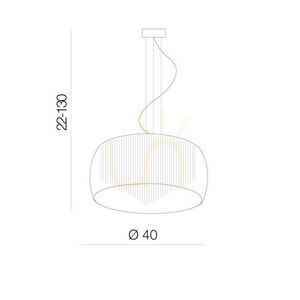Lampa Wisząca Azzardo REGO 40 small 2