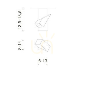 Downlight Azzardo SANTOS SQUARE small 2