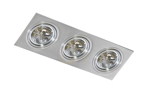 Sprawdź Oprawa wpuszczana Azzardo SIRO 3 ALU 3xES111 GU10 aluminium szczotkowane, 51 cm