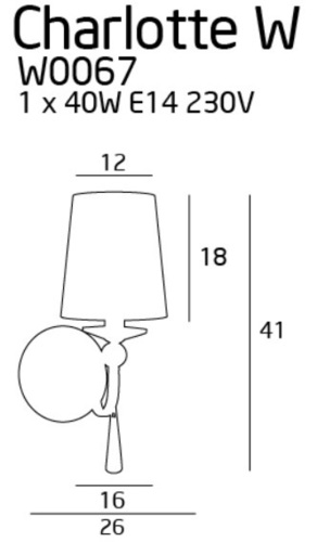 Sprawdź Kinkiet Max Light Charlotte W0067 chrom 1x40W