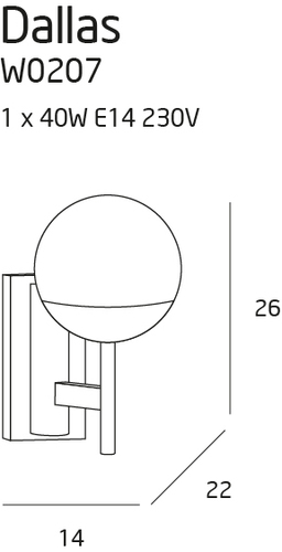 Sprawdź Kinkiet Max Light Dallas złoty szkło mleczne metal E14 1x40W W0207