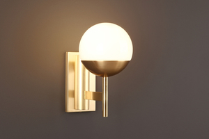 Kinkiet Max Light DALLAS W0207 złoty, szkło opalowe, E14, 1 × 40 W small 0