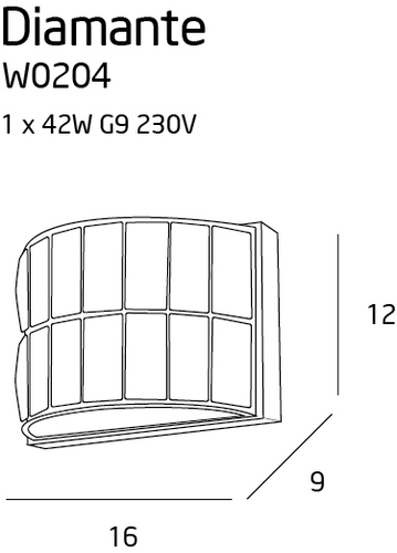 Sprawdź Kinkiet Max Light Diamante II W0204 chrom G9 1-punktowy