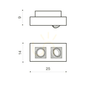 Downlight Azzardo NIKEA 2 GU10 BK small 2