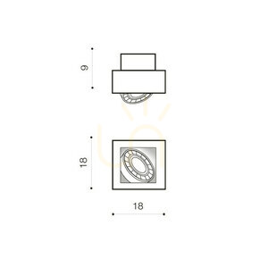 Downlight Azzardo NIKEA 1 ES111 WH/BK small 2