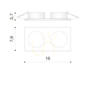 Downlight Azzardo IVO SQUARE 2 small 2