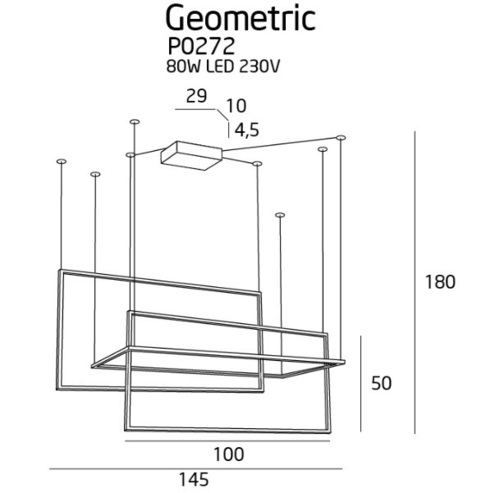 Sprawdź Lampa wisząca Max Light Geometric biała 3-punktowa LED 145 cm P0272