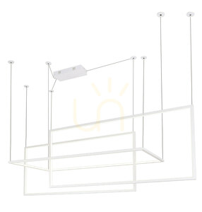 Lampa wisząca Max Light Geometric biała 3-punktowa LED 145 cm P0272 small 3