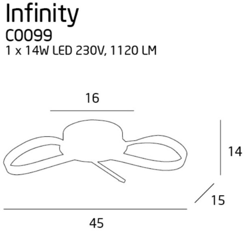 Sprawdź Plafon LED Max Light Infinity C0099 chrom 45x45 cm 14W