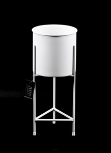 Kwietnik metalowy z donicą JAKPOL FIORI 50 cm, biały small 0