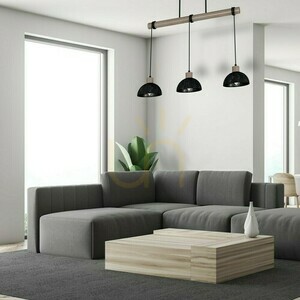 Czarna Lampa Wisząca Erik Sawn Black/Patinated Wood 3 Xe27 small 8