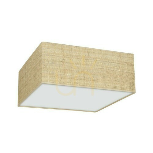 Sprawdź Lampa sufitowa Milagro MARSHALL, rattan i biel, 3 × E27 maks. 15 W LED, kwadratowa 50 × 50 cm