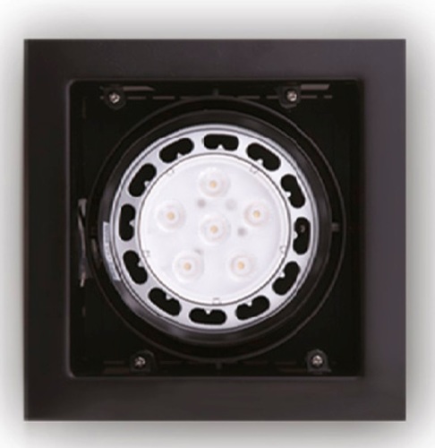Sprawdź Oprawa wpuszczana Max Light Matrix I H0048 czarna metalowa GU10 AR111 18,5x18,5 cm