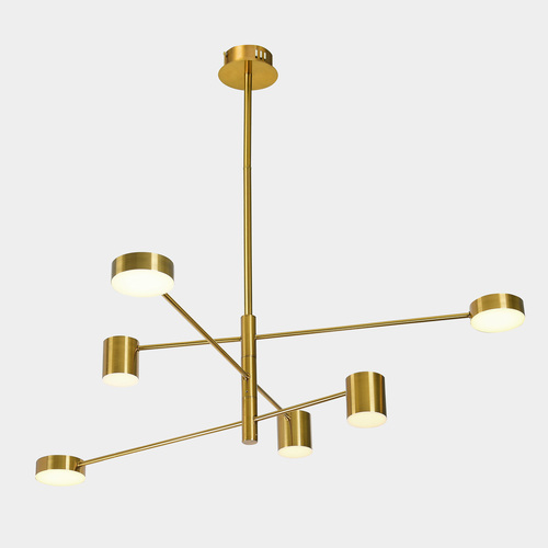 Sprawdź Lampa wisząca Italux Remdal LED 6x36W 4000K złota PND-16374-6-COP-GD-4K