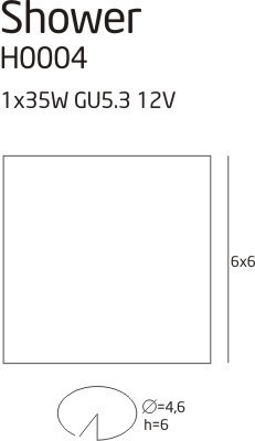 Sprawdź Oprawa wpuszczana Max Light Shower H0004 aluminium IP44 GU4 35W