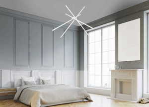 Lampa wisząca Max Light Spider P0270 biała LED 33W 114 cm small 3