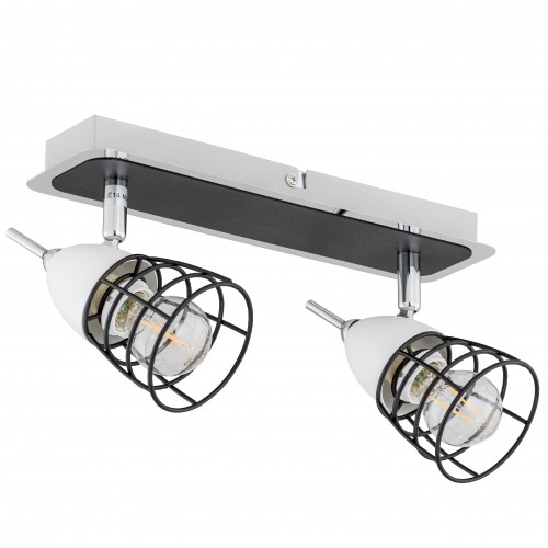Sprawdź Reflektorek sufitowy Keter Lighting SKY 1502, 2×E14, biało-czarny z chromem