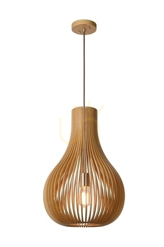 Sprawdź Lampa wisząca Lucide Bodo 38 cm drewniana Japandi 01400/38/72